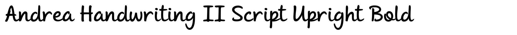 Andrea Handwriting II Script Upright Bold image